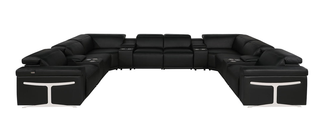 1126 - 12-Piece U-Shaped Sectional Sofa In With 4 Power Recliners &amp; Power Headrests