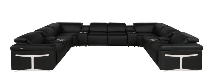 1126 - 12-Piece U-Shaped Sectional Sofa In With 4 Power Recliners &amp; Power Headrests