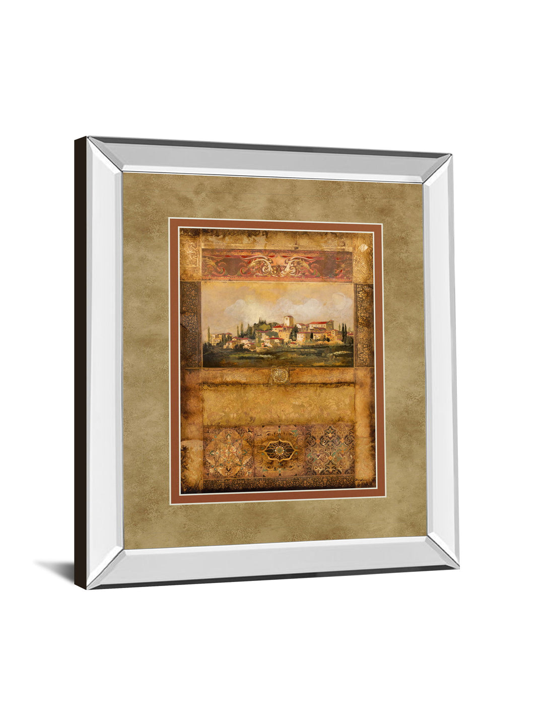 Centimento I By Douglas - Mirror Framed Print Wall Art - Light Brown