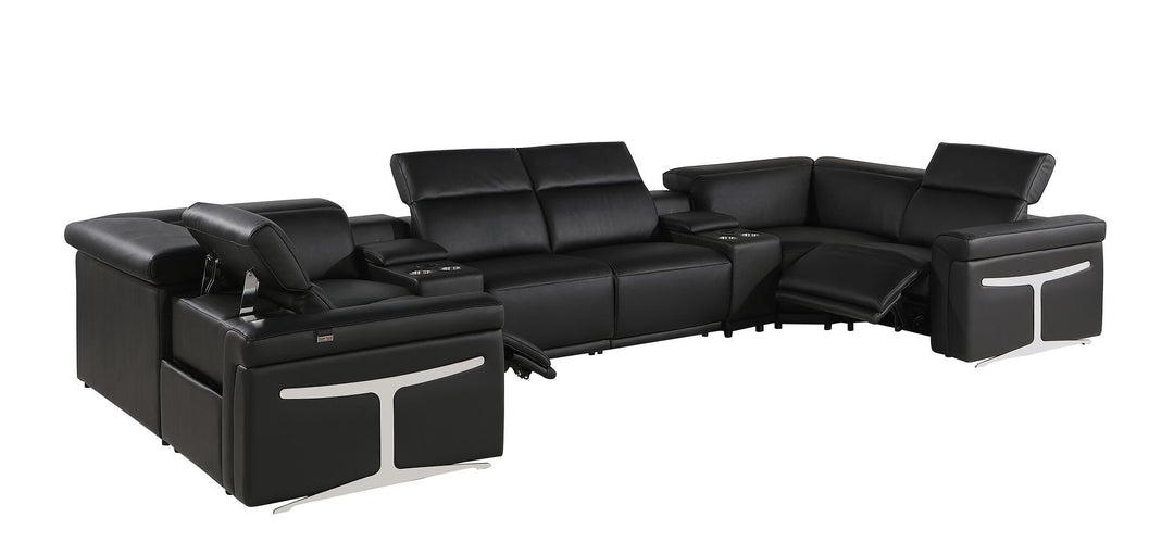 1126 - 8-Piece U-Shaped Sectional Sofa In With 2 Power Recliners &amp; Power Headrests