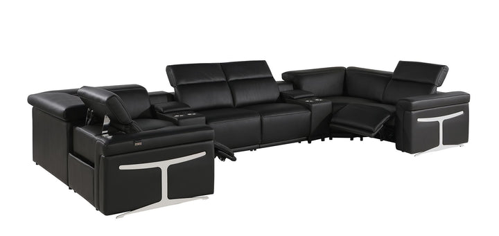 1126 - 8-Piece U-Shaped Sectional Sofa In With 2 Power Recliners &amp; Power Headrests