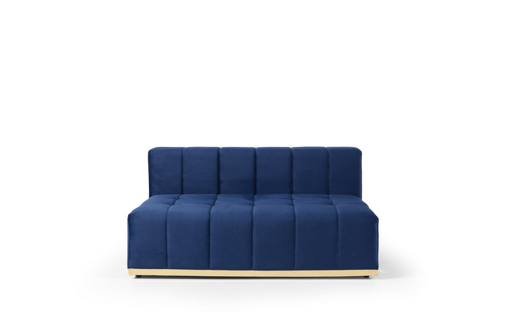 Elisha Navy Velvet Double Chaise 130" Sectional [ETA: 10/10]