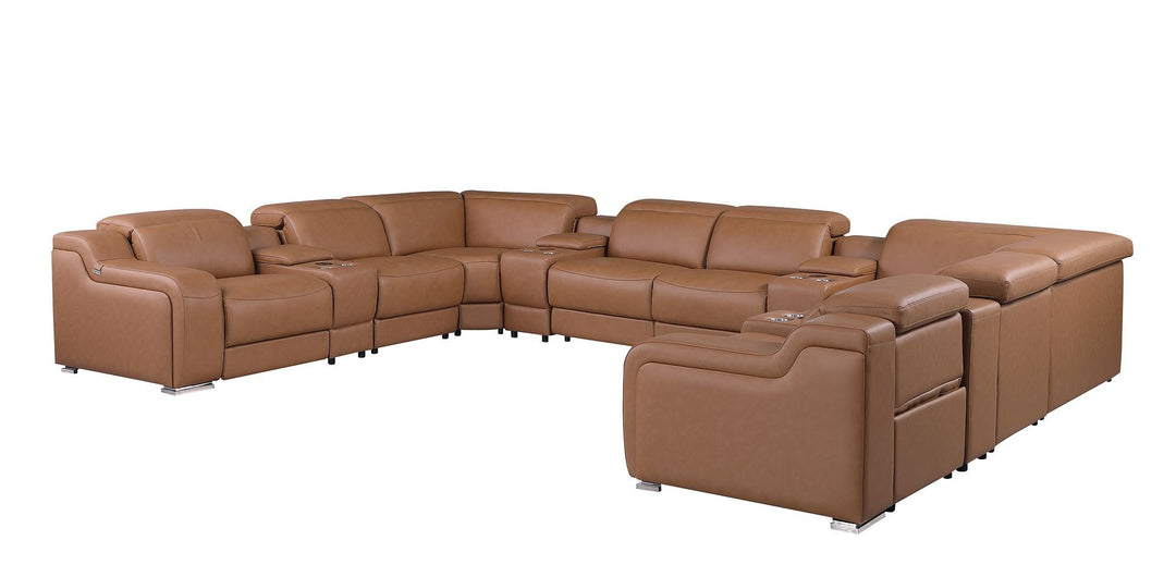 1116 - 12-Piece U-Shaped Sectional Sofa In With 4 Power Recliners &amp; Power Headrests