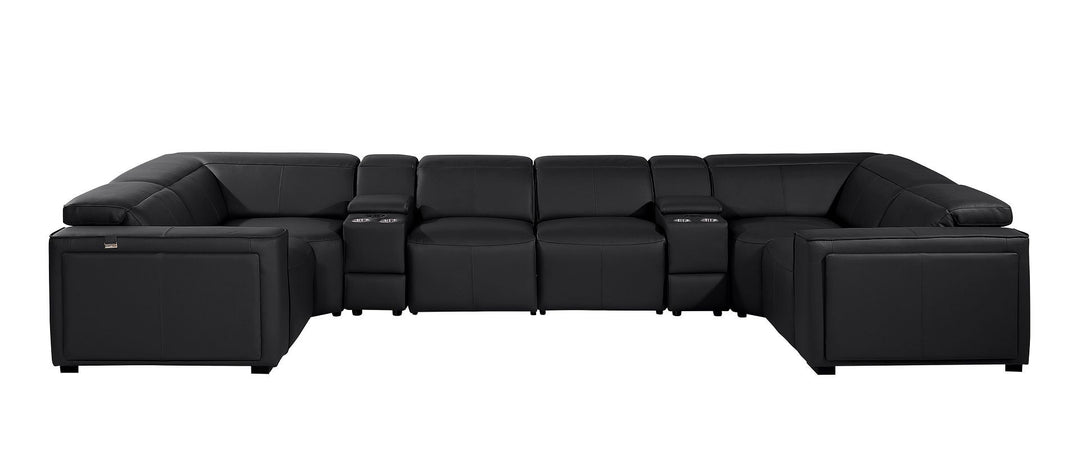 1224 - 8-Piece U-Shaped Sectional Sofa In With 2 Power Recliners &amp; Power Headrests