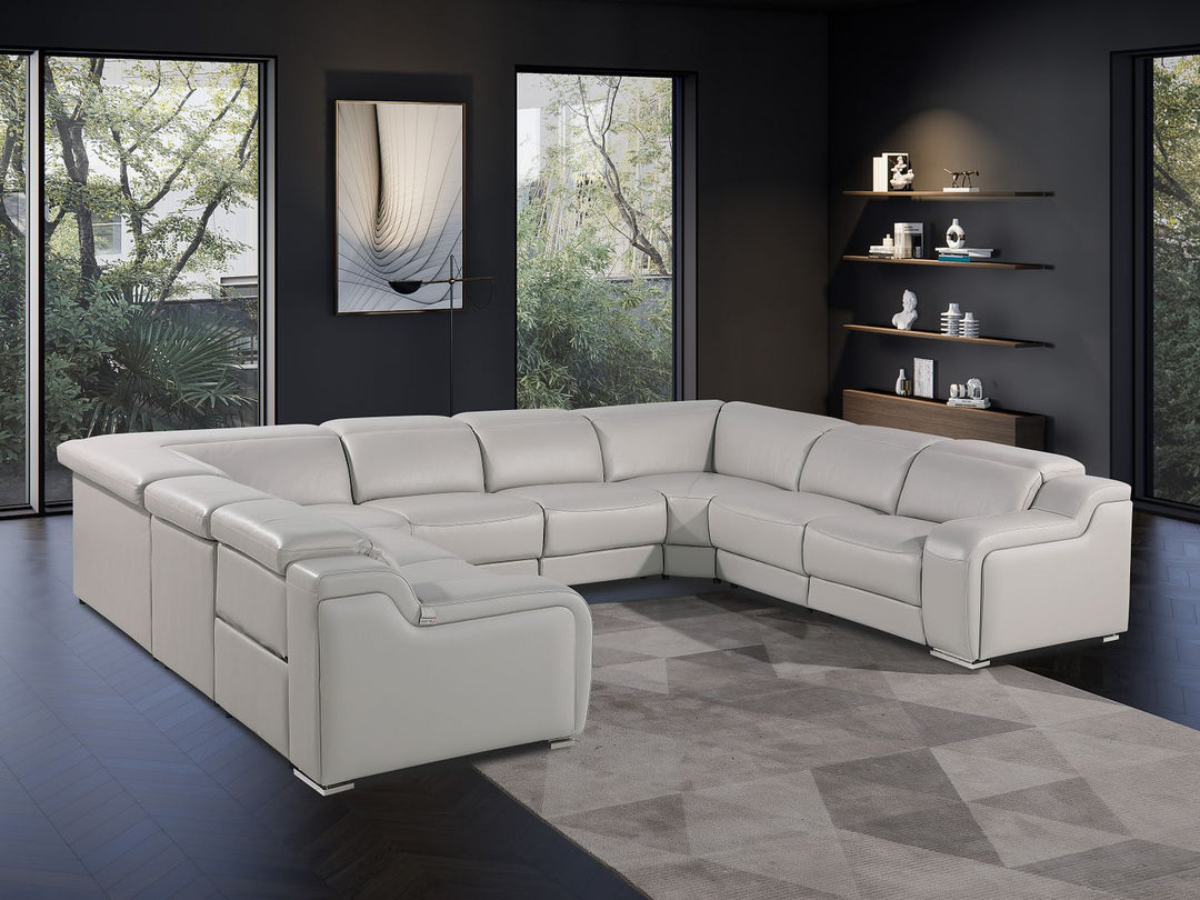 1116 - 8-Piece U-Shaped Sectional Sofa In With 4 Power Recliners & Power Headrests