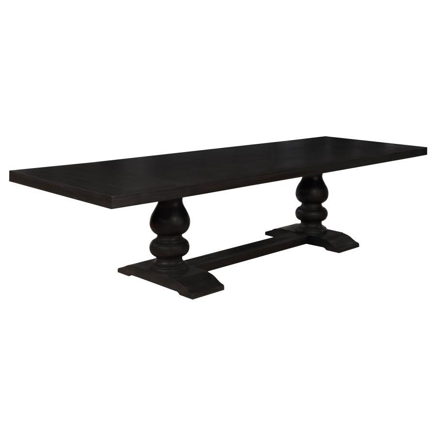 Phelps - Extension Leaf Dining Table Distressed Noir - Distressed Nior