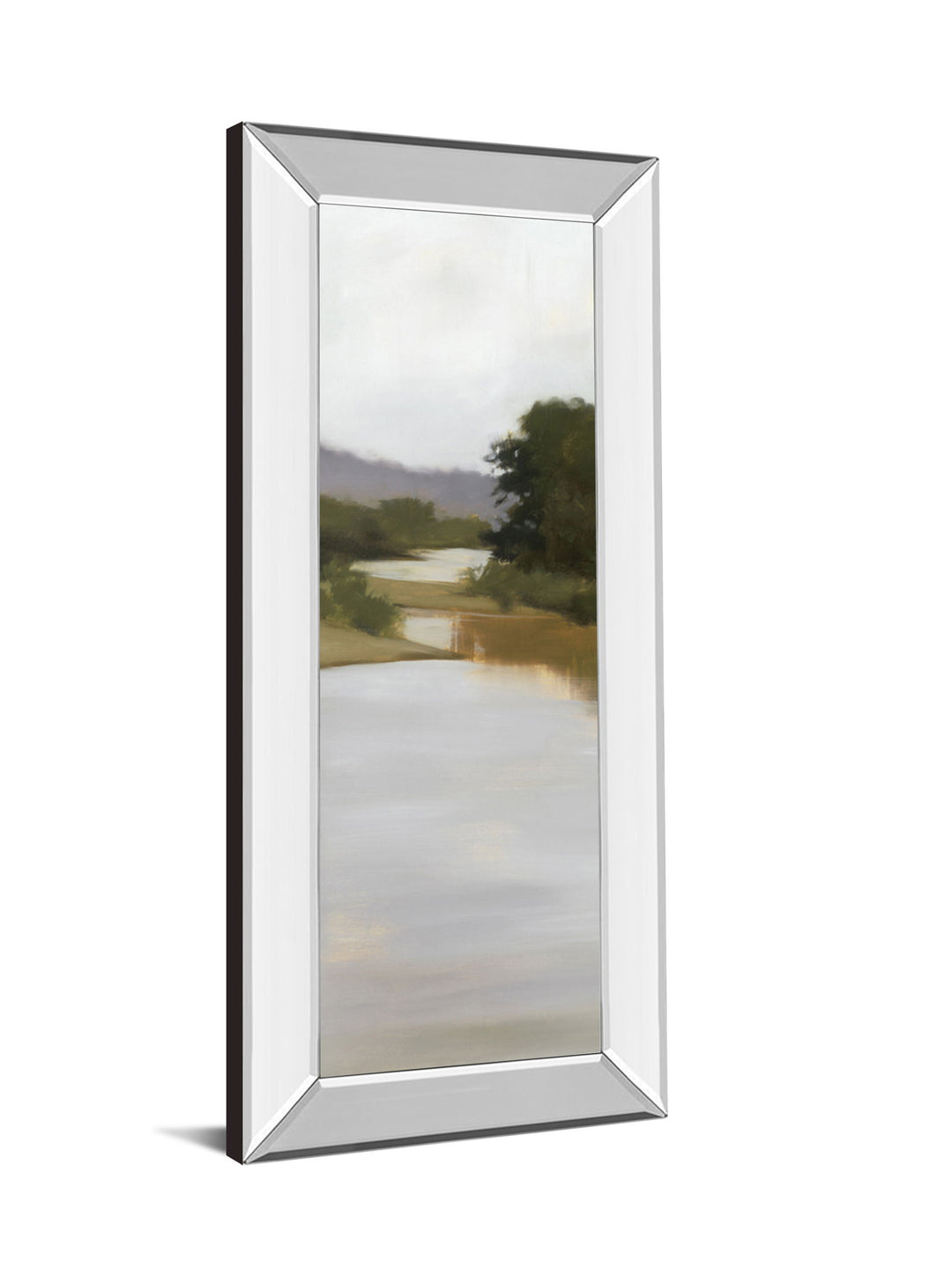 River Journey By Megan Lightell - Mirror Framed Print Wall Art - Gray