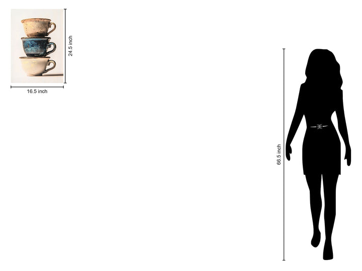 "Rustic Harmony I" Canvas With Glitter - Speckled / Gold Accents