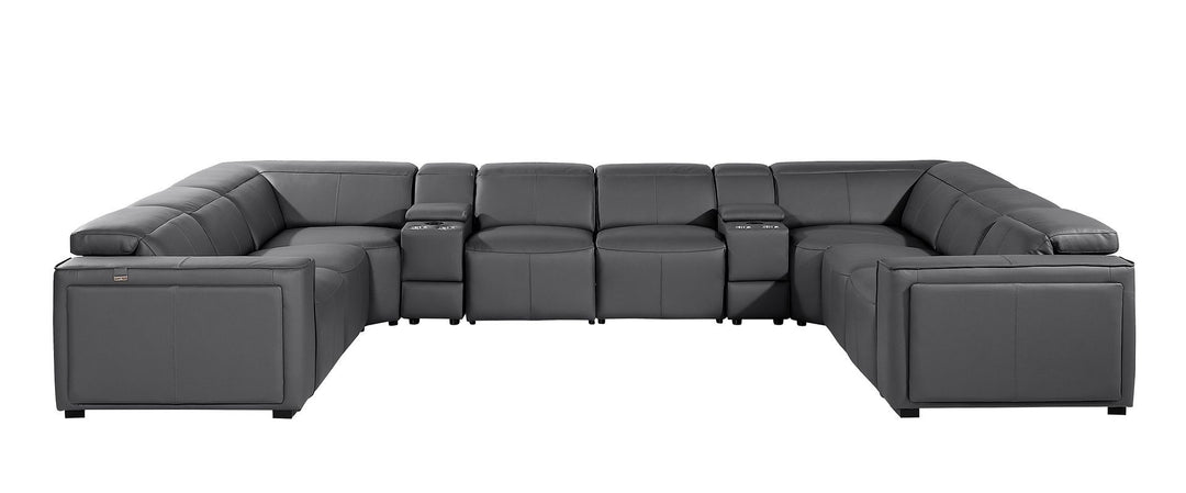 1224 - 10-Piece U-Shaped Sectional Sofa In With 4 Power Recliners &amp; Power Headrests