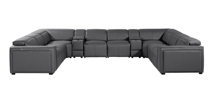 1224 - 10-Piece U-Shaped Sectional Sofa In With 4 Power Recliners &amp; Power Headrests