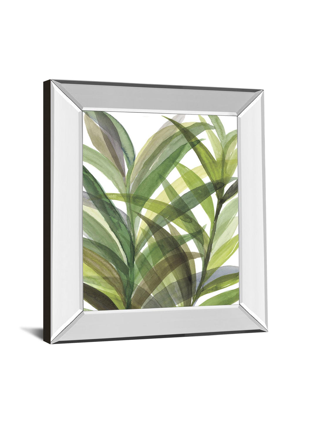 Tropical Greens Il By Rebecca Meyers - Mirror Framed Print Wall Art - Green