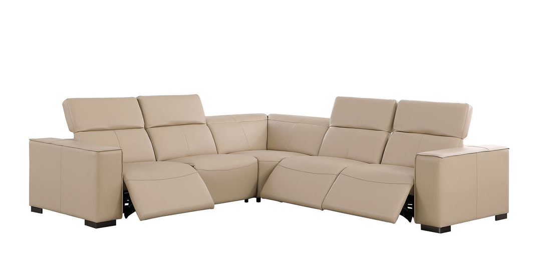 1208 - Leather Reclining Set (Sofa &amp; Loveseat With 4 Power Recliners)