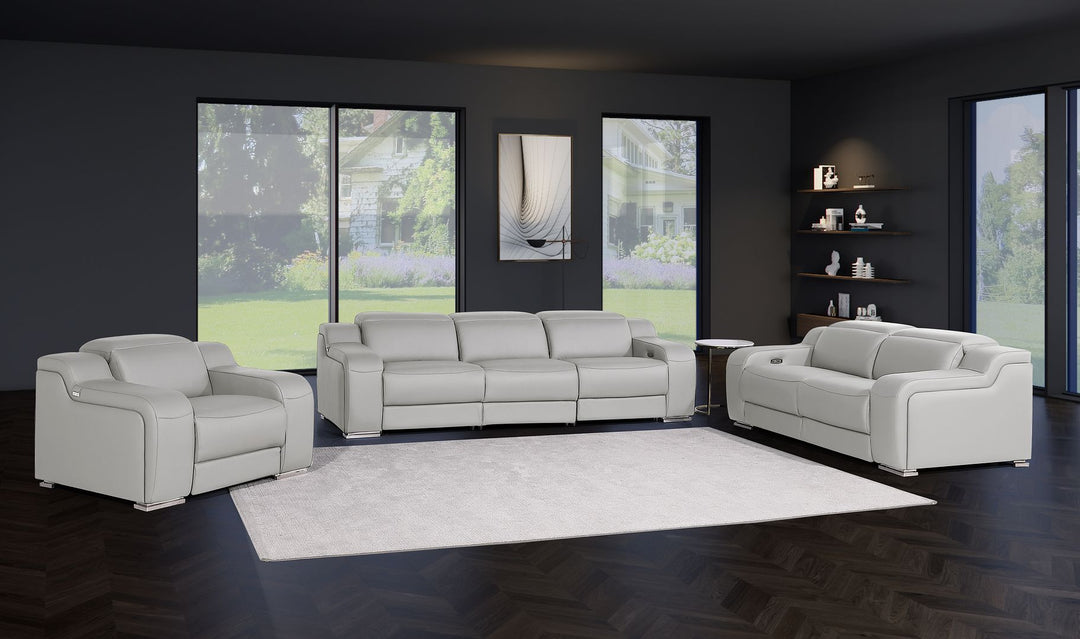 1116 - 6-Piece Modular Power Reclining Sofa, Loveseat & Chair Set In With 5 Power Recliners & Power Headrests