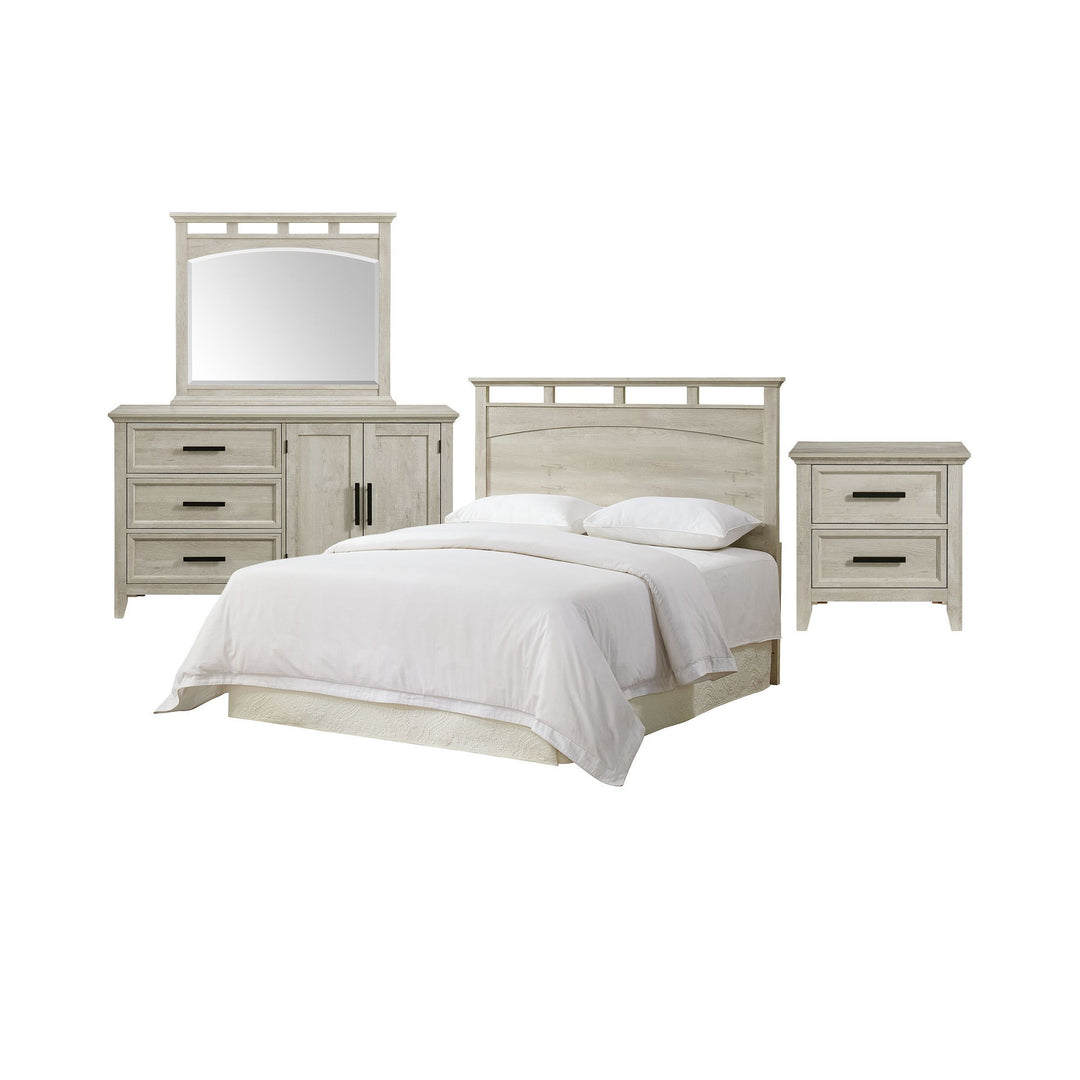 Matias - Bedroom Set With Queen/Full Headboard, Dresser, Mirror &amp; Nightstand