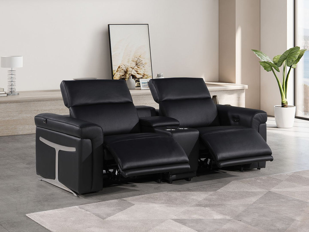 1126 - 3-Piece Modular Power Reclining Loveseat In With 2 Power Recliners &amp; Power Headrests