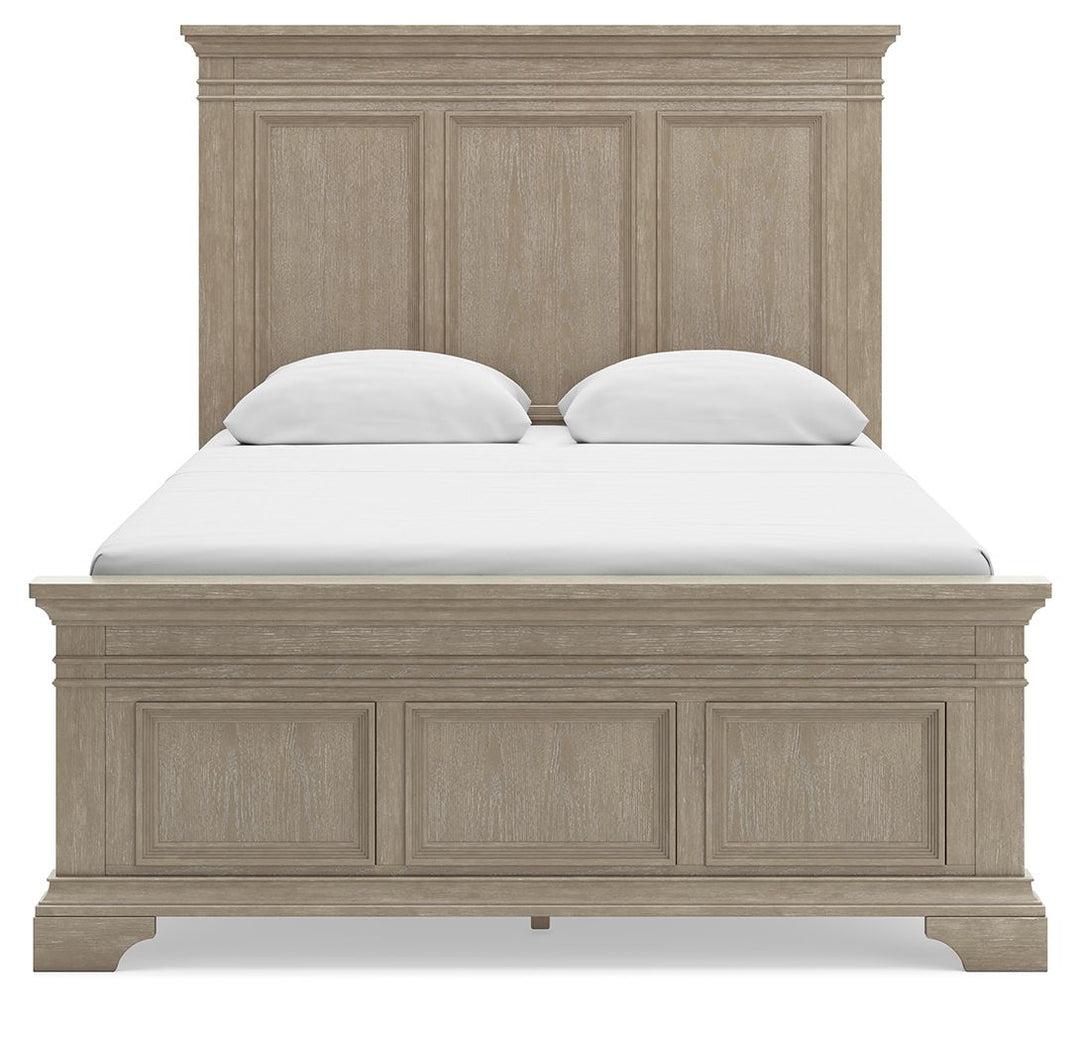 Vallardia - Queen Panel Bed - Light Grayish Brown