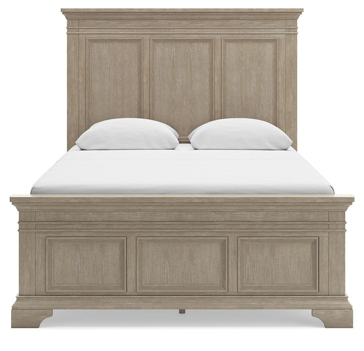 Vallardia - Queen Panel Bed - Light Grayish Brown