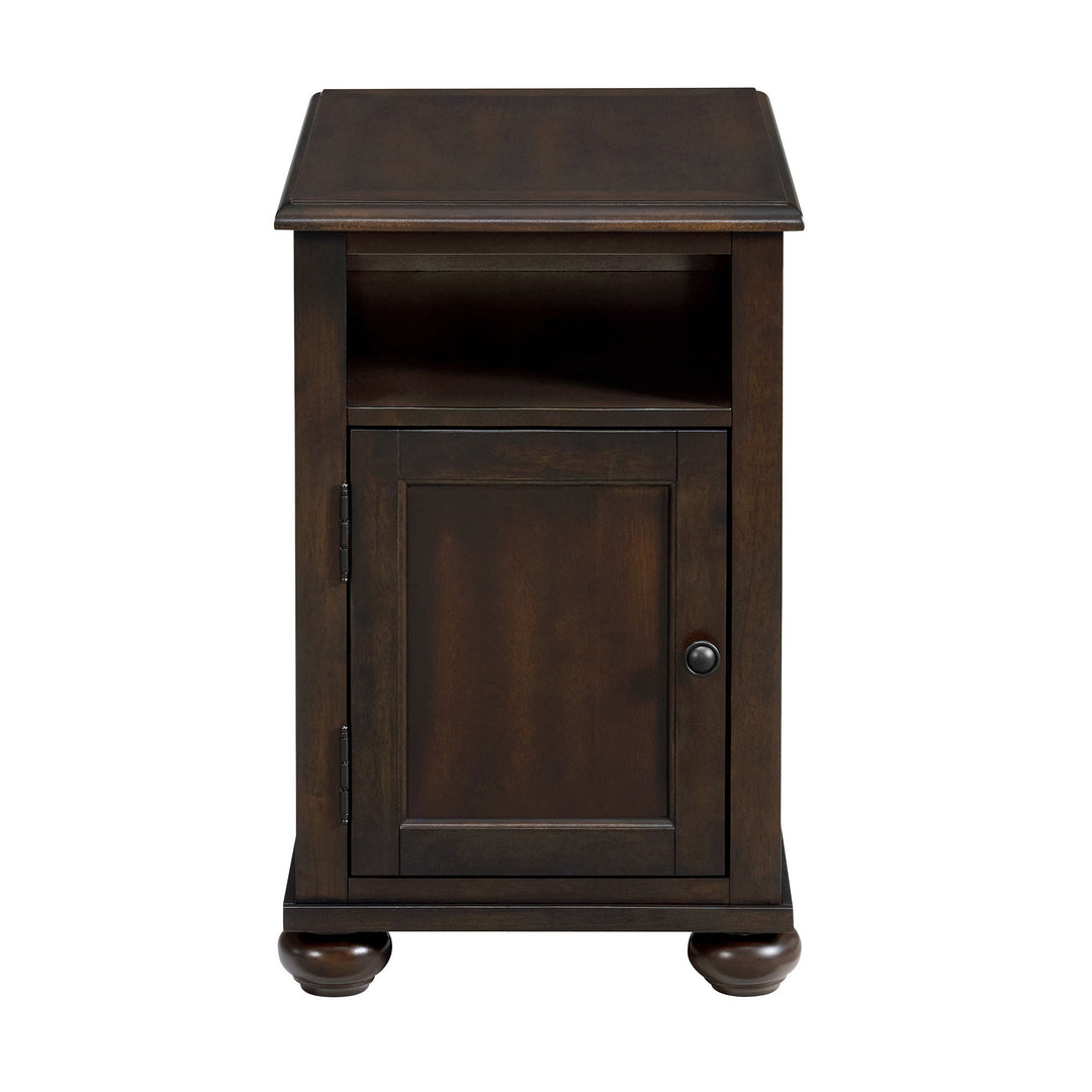 Wagner - Chairside Table With USB - Cherry