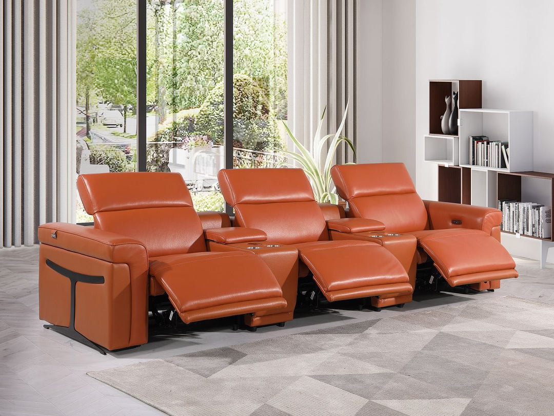 1126 - 5-Piece Modular Power Reclining Sofa In With 3 Power Recliners &amp; Power Headrests