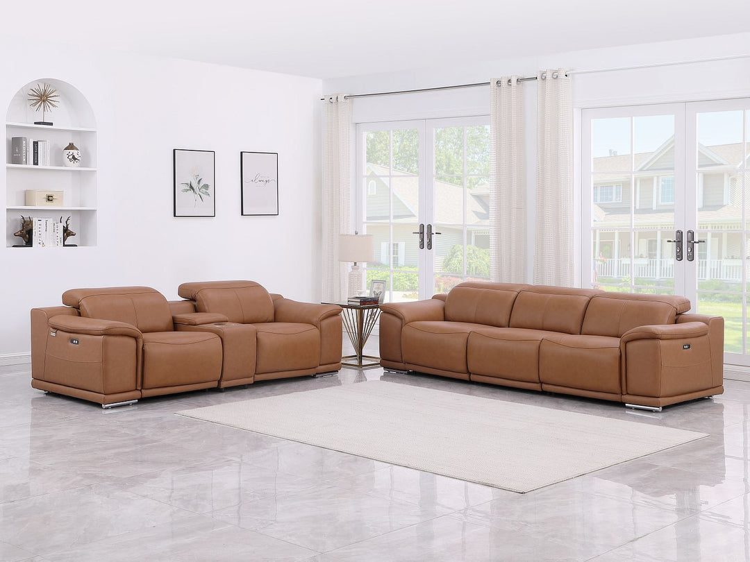 9762 - 6-Piece Modular Power Reclining Sofa And Console Loveseat Set With 5 Power Recliners In