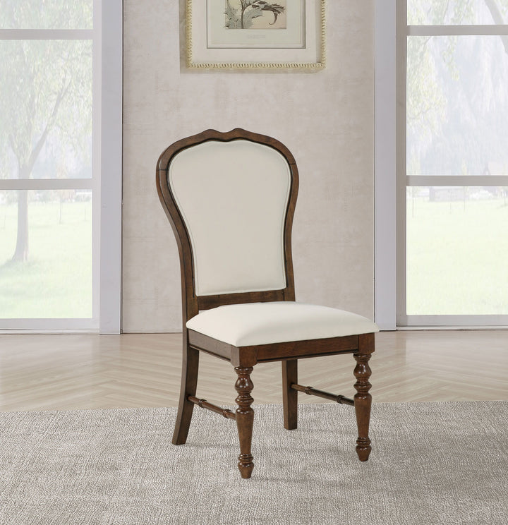 Landon - Upholstered Dining Side Chair (Set of 2) - Rich Brown