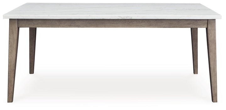 Loyaska - White / Brown - Rectangular Dining Room Table