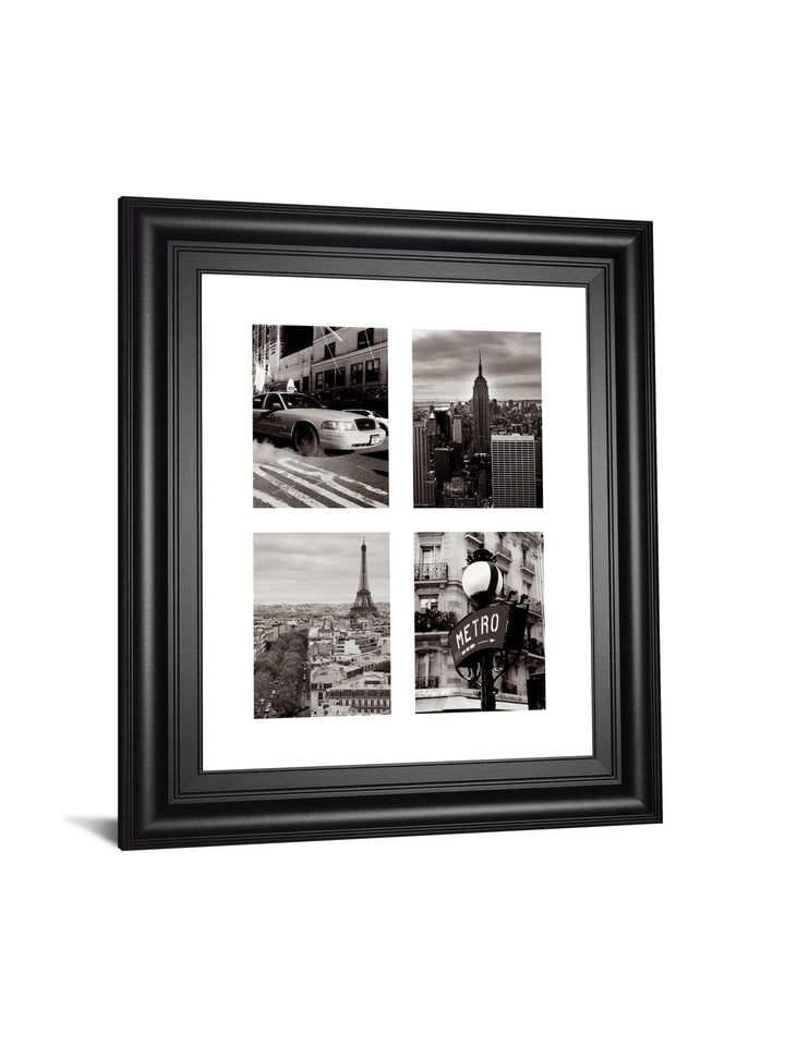 City Composite By Joseph Eta - Framed Print Wall Art - Black