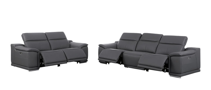 9762 - 5-Piece Modular Power Reclining Sofa And Loveseat Set With 5 Power Recliners In