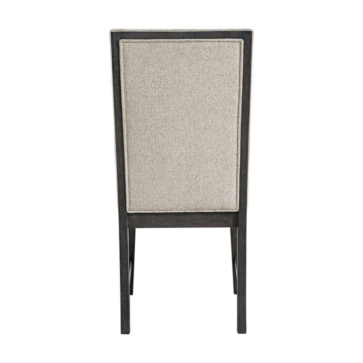 Axel - Fabric Dining Chair (Set of 2) - Light Gray / Espresso
