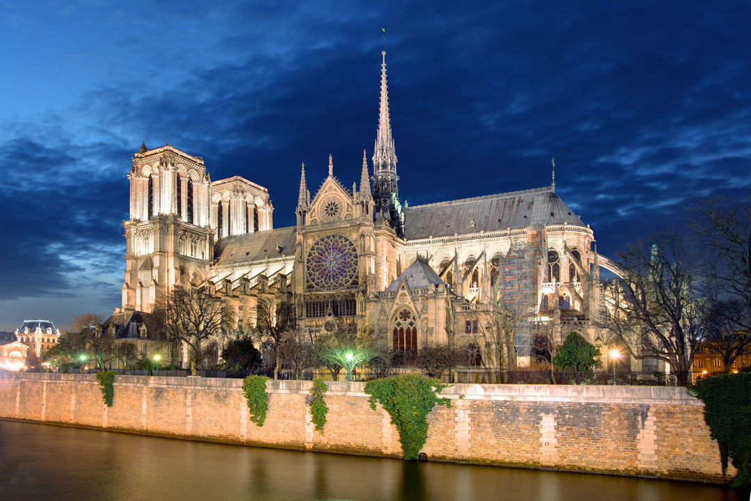 Temp Glass With Foil - Notre Dame Cahedral 1 - Blue