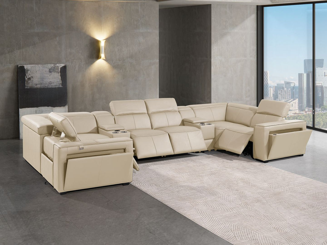 1224 - 8-Piece U-Shaped Sectional Sofa In With 4 Power Recliners &amp; Power Headrest