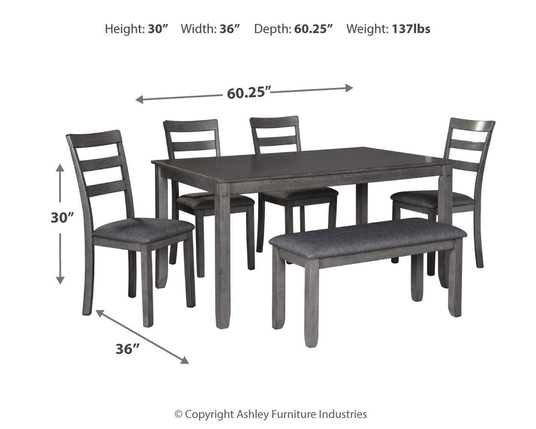 Bridson - RECT DRM Table Set (Set of 6) - Gray