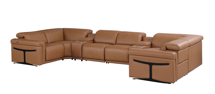 1126 - 8-Piece U-Shaped Sectional Sofa In With 4 Power Recliners &amp; Power Headrest