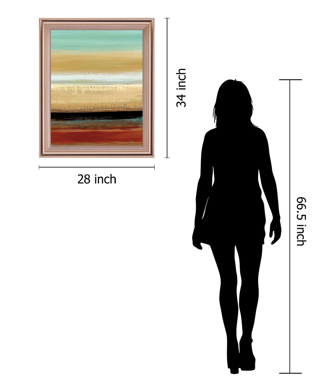 Amber Horizon - 28" x 34" Framed Wall Art