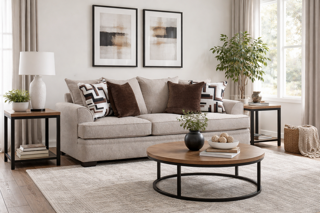 100 Coffee Sofa &amp; Loveseat Set