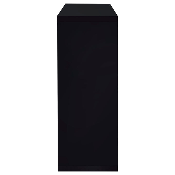 Prescott Rectangular Home Wine Table Black High Gloss