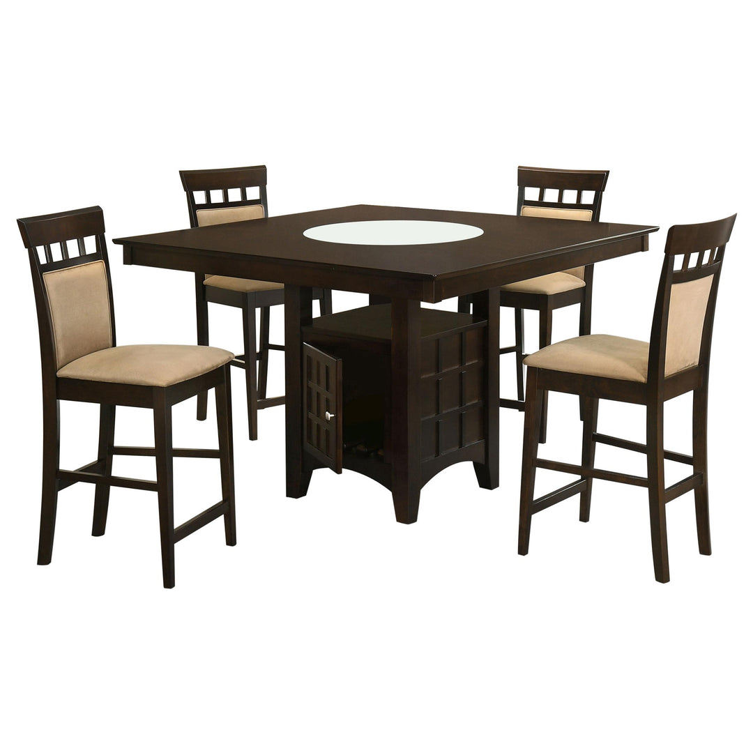 Gabriel 5-piece Square Counter Height Dining Set Cappuccino