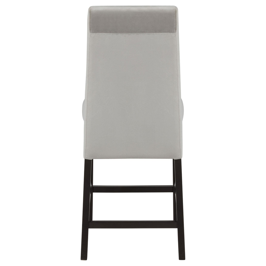 Stanton Velvet Upholstered Counter Chair Grey (Set of 2)