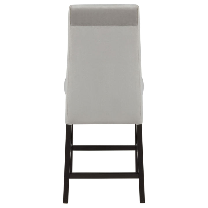 Stanton Velvet Upholstered Counter Chair Grey (Set of 2)