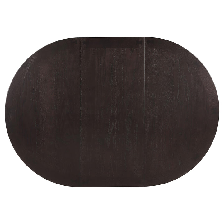 Lavon Oval 60-inch Wood Extension Leaf Dining Table Espresso