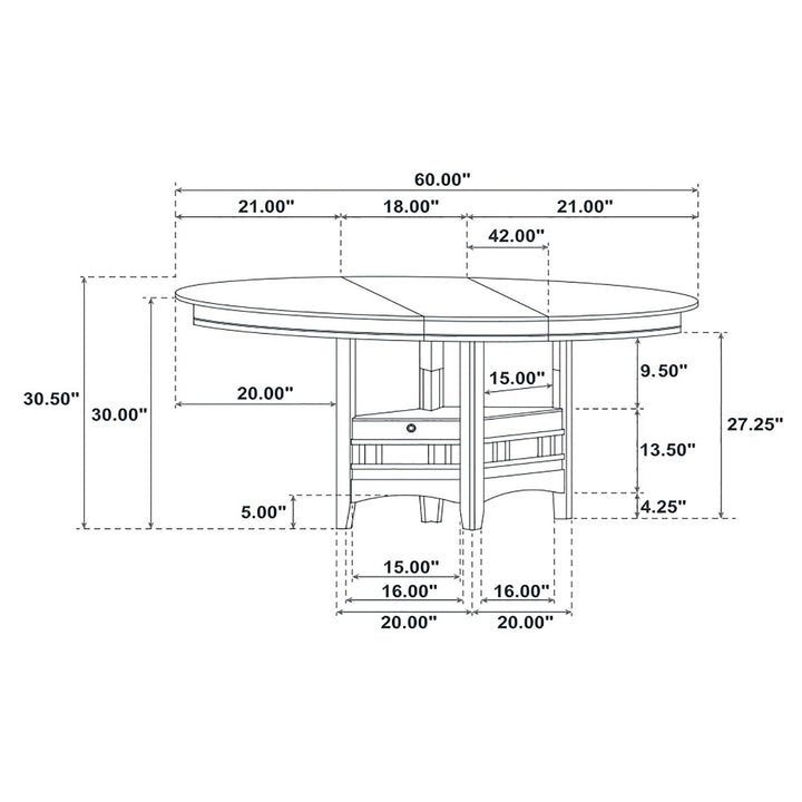 Lavon Oval 60-inch Wood Extension Leaf Dining Table Espresso