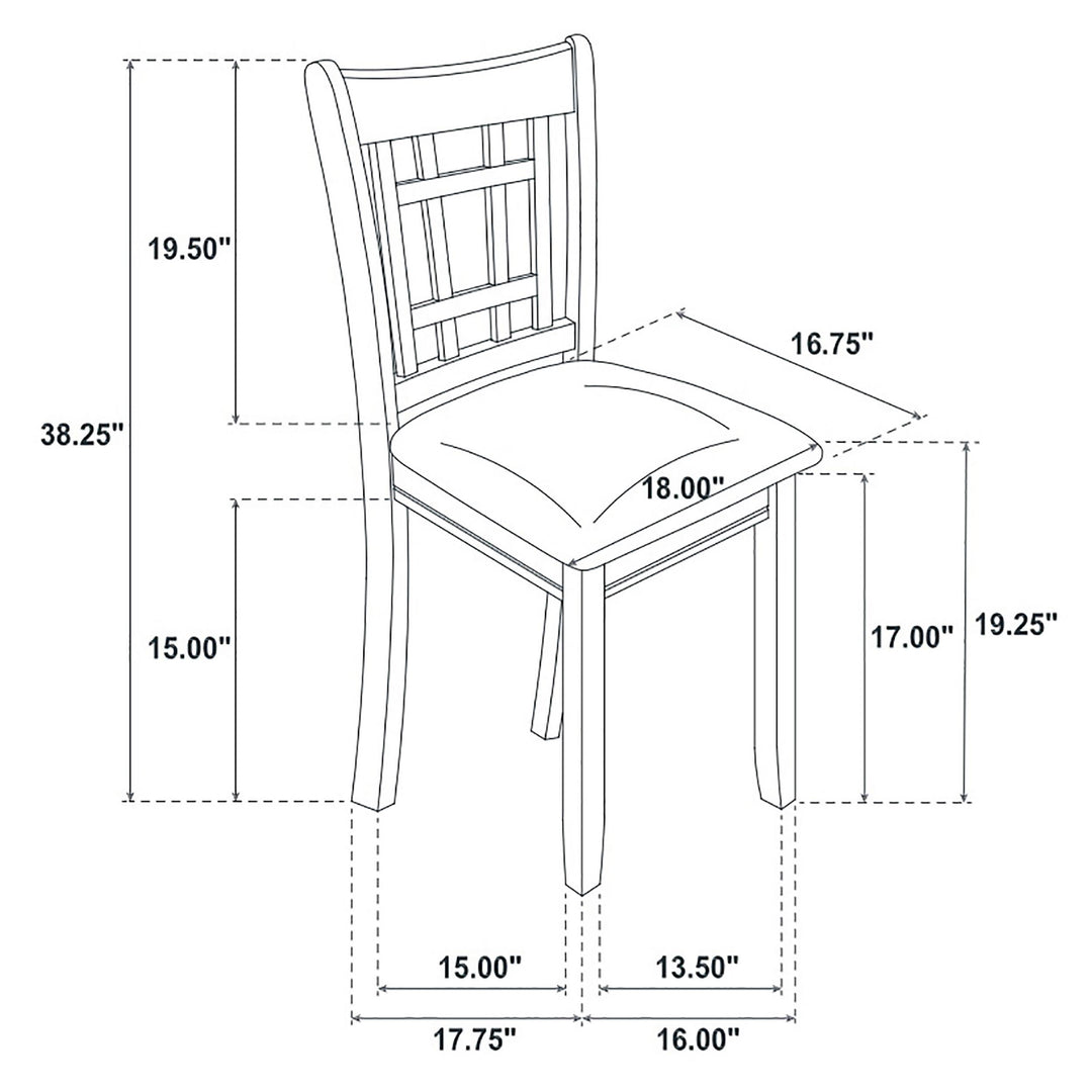 Lavon Wood Dining Side Chair Black and Espresso (Set of 2)