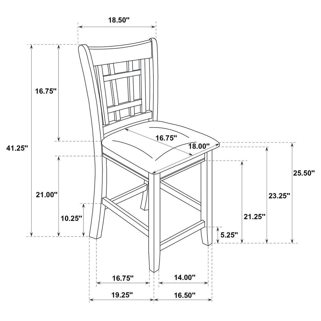 Lavon Wood Counter Height Dining Chair Black and Espresso (Set of 2)