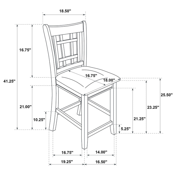 Lavon Wood Counter Height Dining Chair Black and Espresso (Set of 2)