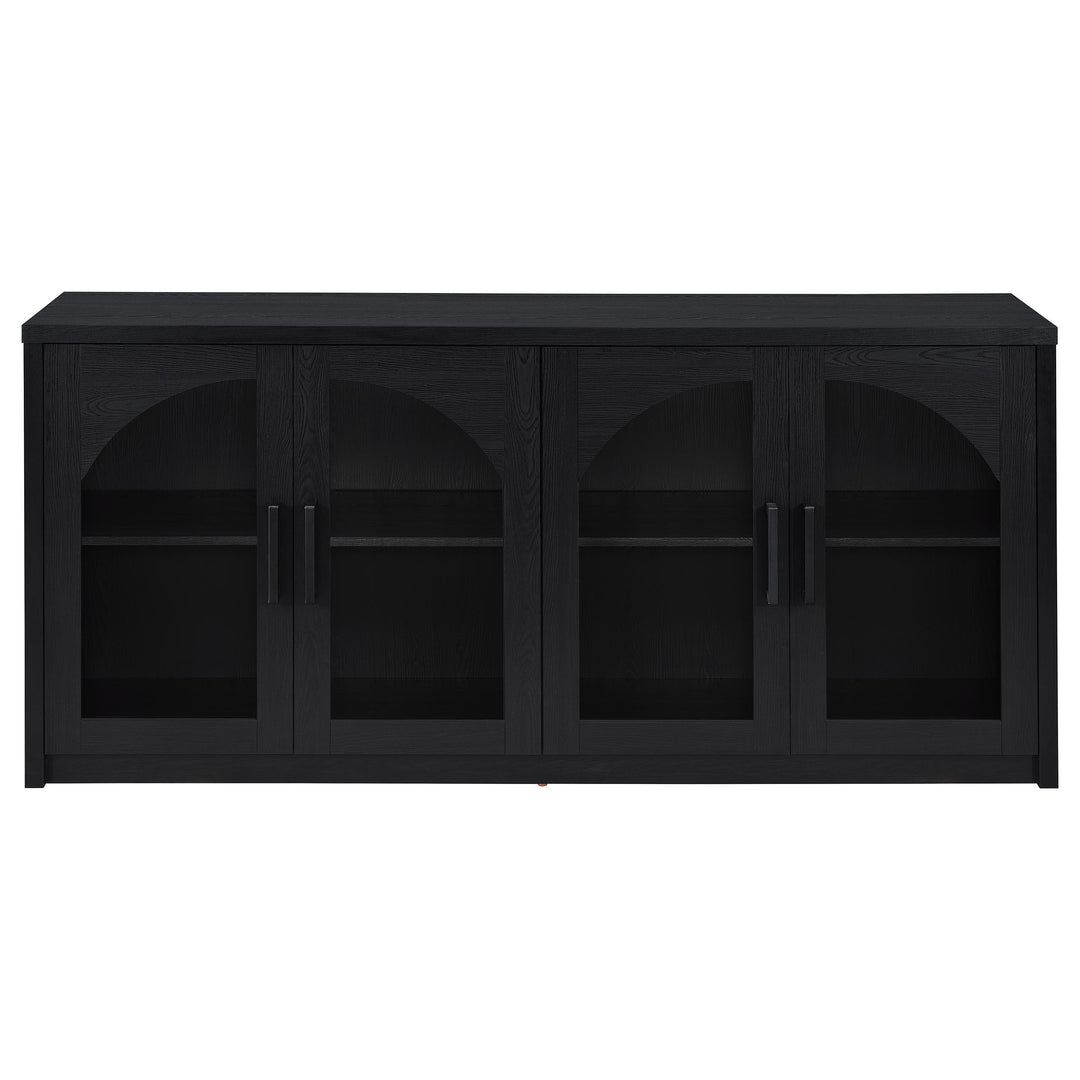 Riva 4-door Dining Sideboard Buffet Storage Credenza Black