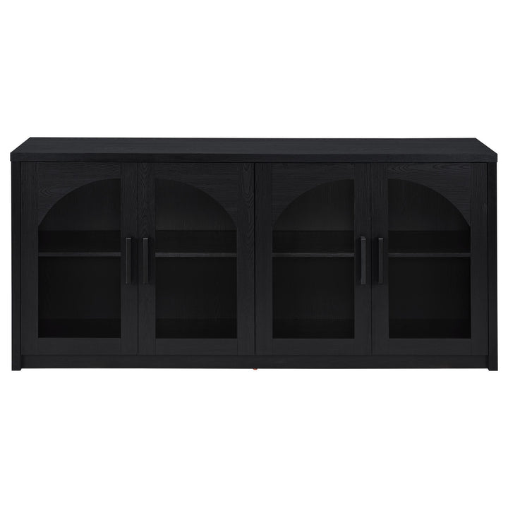 Riva 4-door Dining Sideboard Buffet Storage Credenza Black
