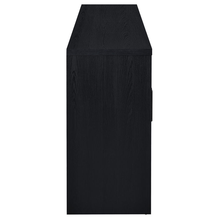 Riva 4-door Dining Sideboard Buffet Storage Credenza Black