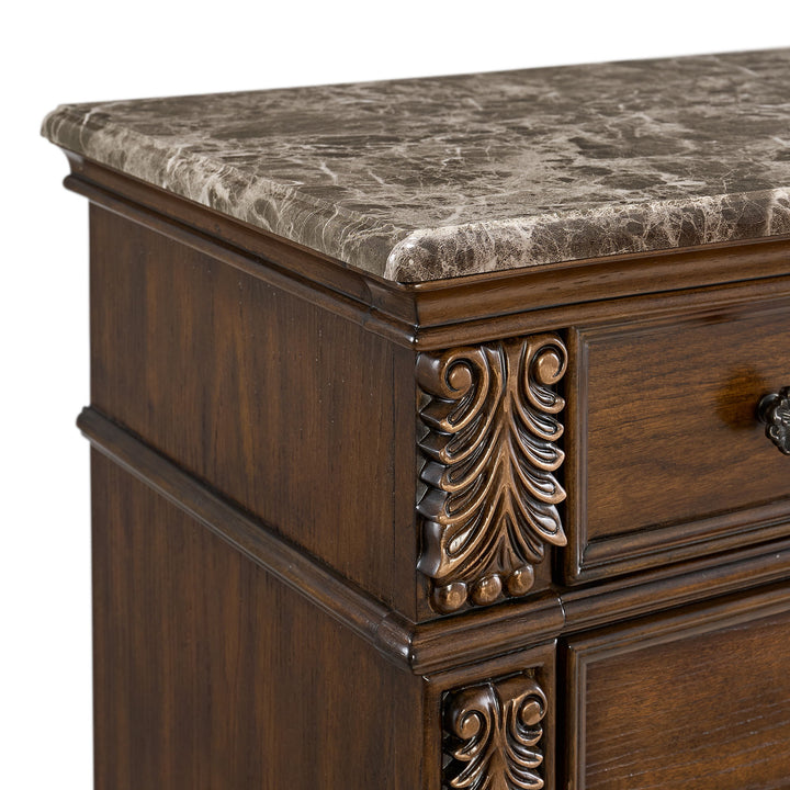 Cadenza - Nightstand With USB-C - Brown