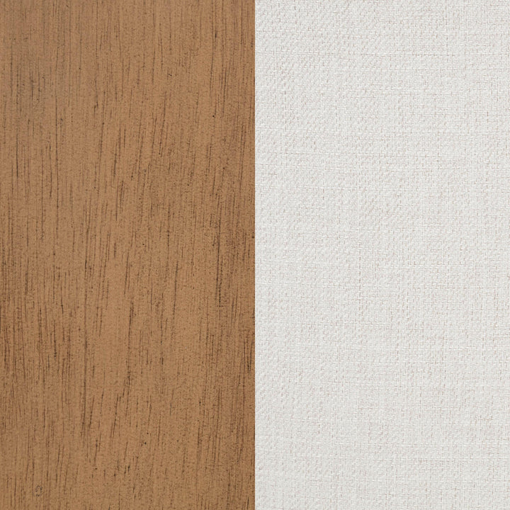 Baney Fabric Upholstered Dining Side Chair Beige and Rustic Honey