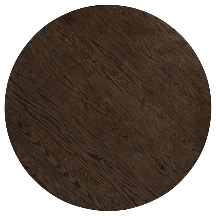 Ridgewell 5-piece Round Pedestal Dining Set Dark Oak